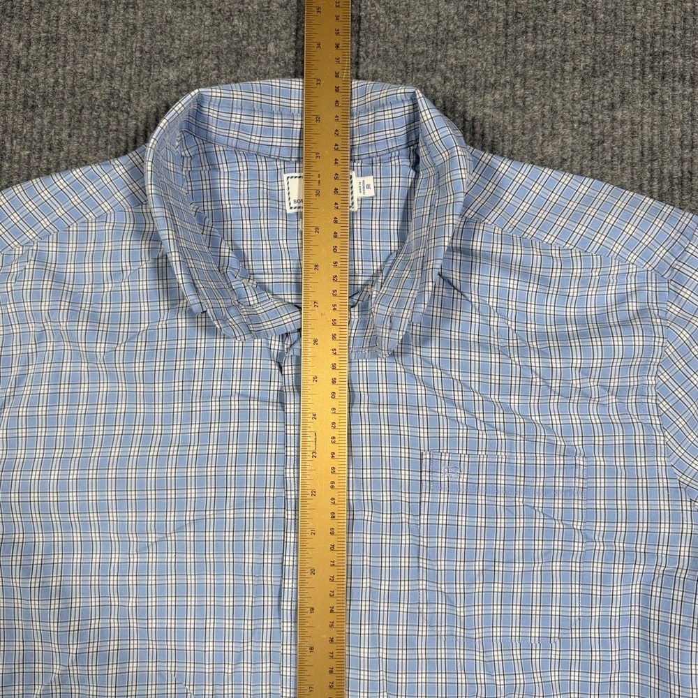Southern Tide Mens XXL Blue Plaid Long Sleeve Button Down Shirt Cotton Check - Picture 3 of 7
